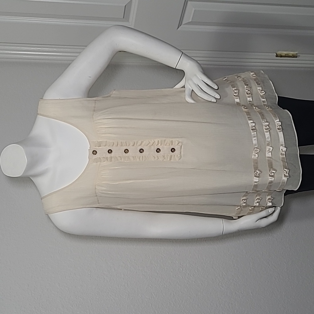 Juicy Couture Y2K Silk Chiffon Babydoll Tank Top Sz 10 $248msrp